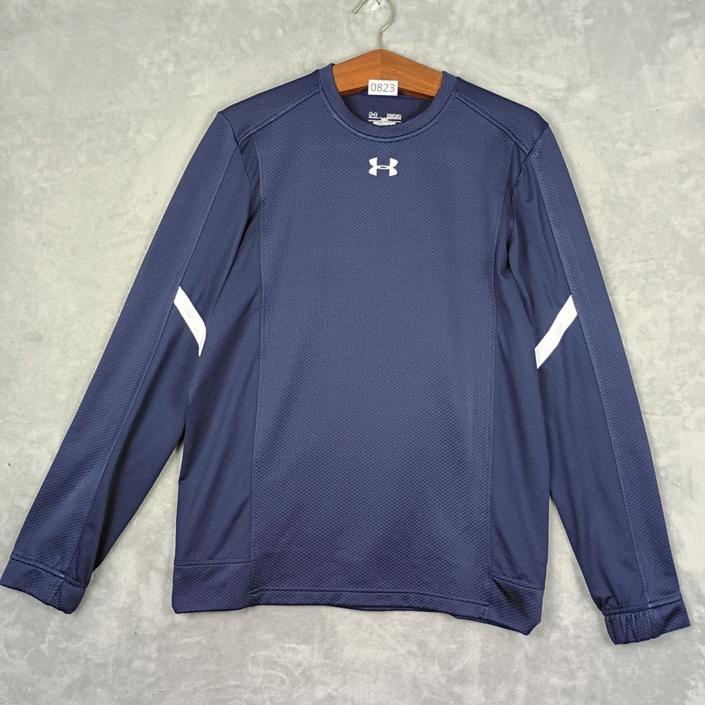 Under Armour ColdGear Shirt Mens Medium Navy Blue Long Sleeve Athletic Gorpcore